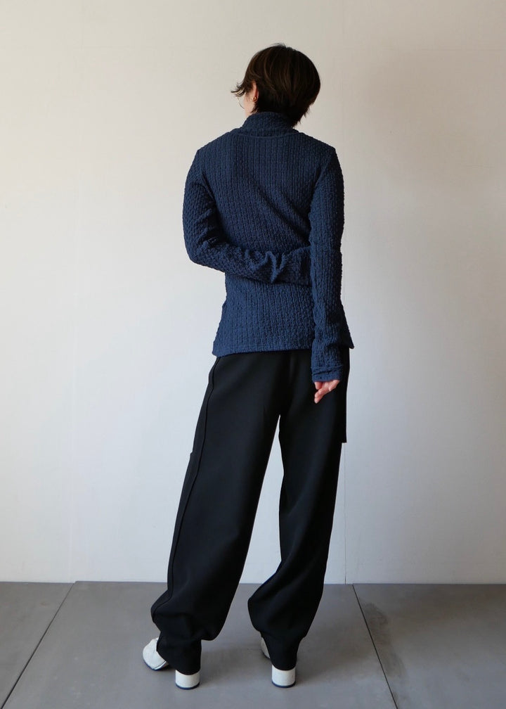 レイヤードポコポコトップス_NAVY