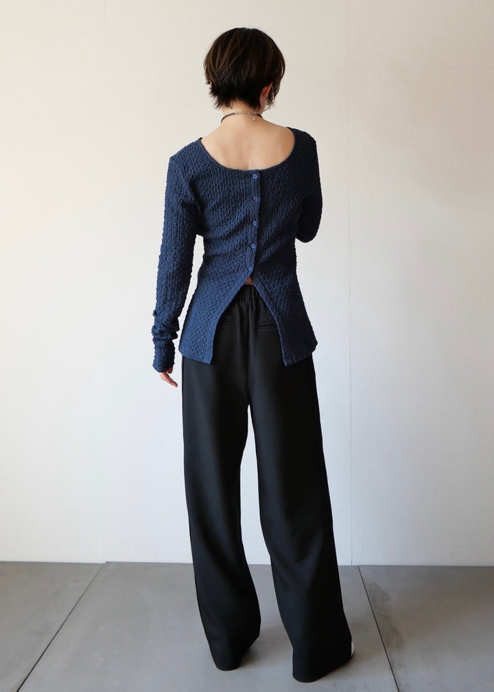 レイヤードポコポコトップス_NAVY