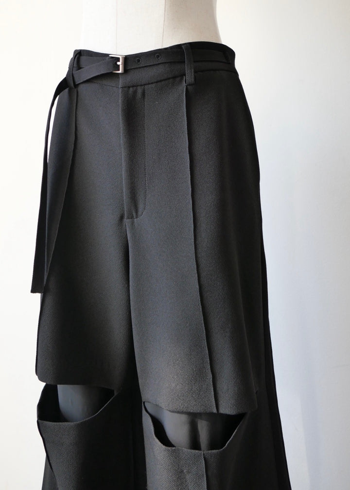 カットアウト2WAYパンツ_BLACK