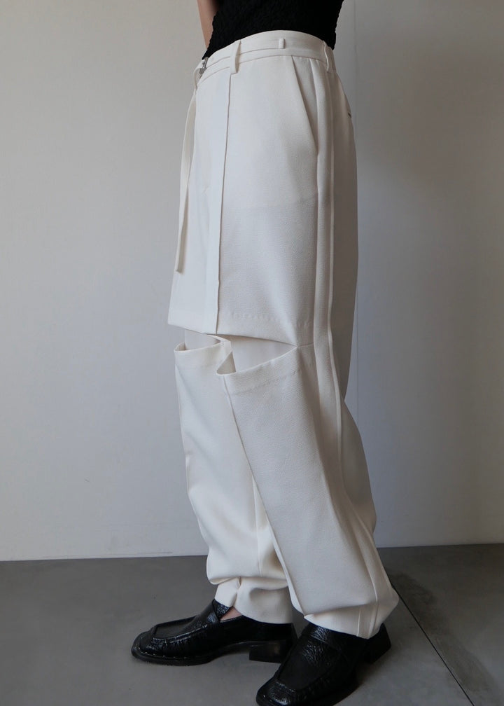 カットアウト2WAYパンツ_WHITE
