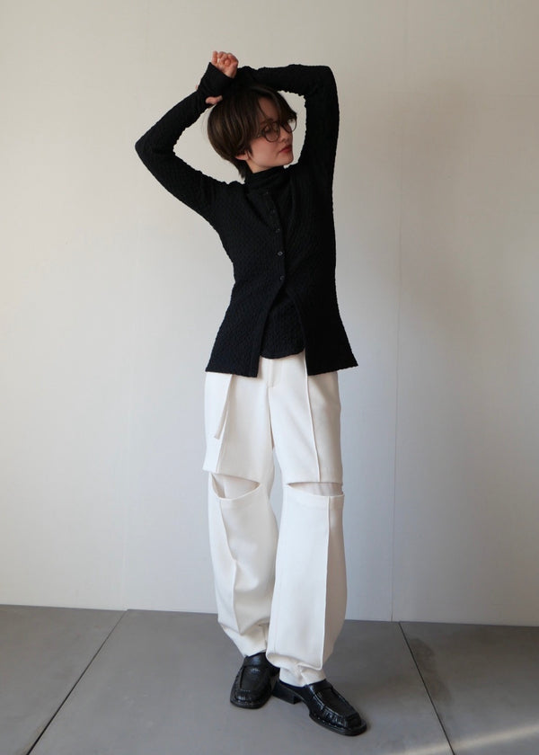 カットアウト2WAYパンツ_WHITE