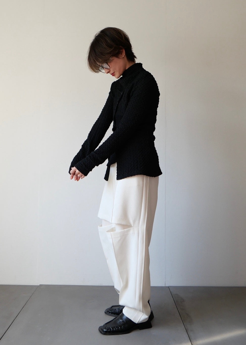 カットアウト2WAYパンツ_WHITE