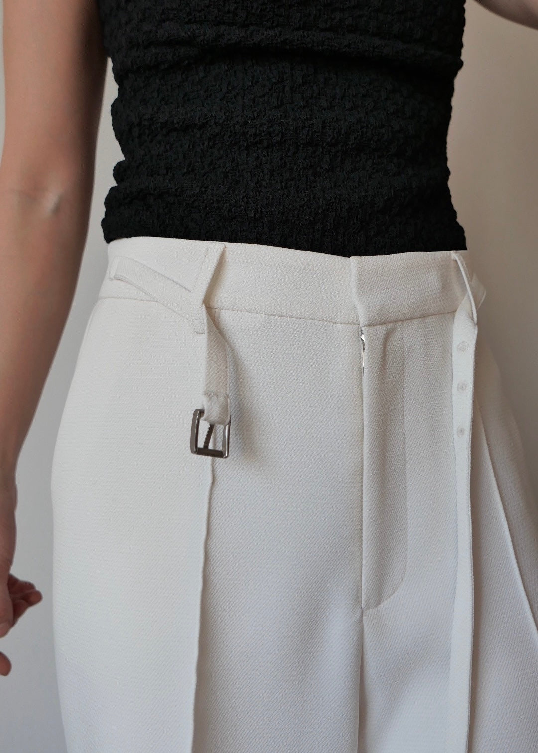 カットアウト2WAYパンツ_WHITE