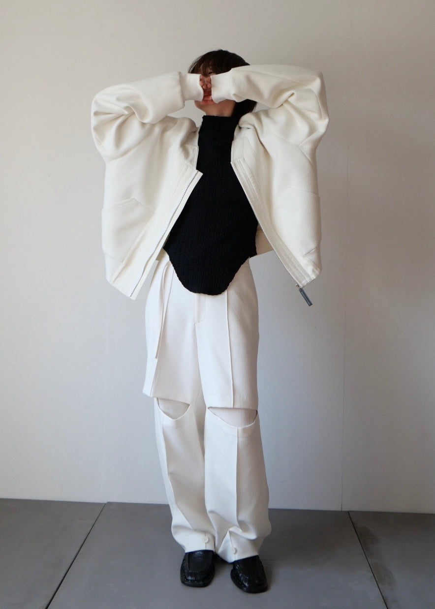 ドッキングボックスブルゾン_WHITE