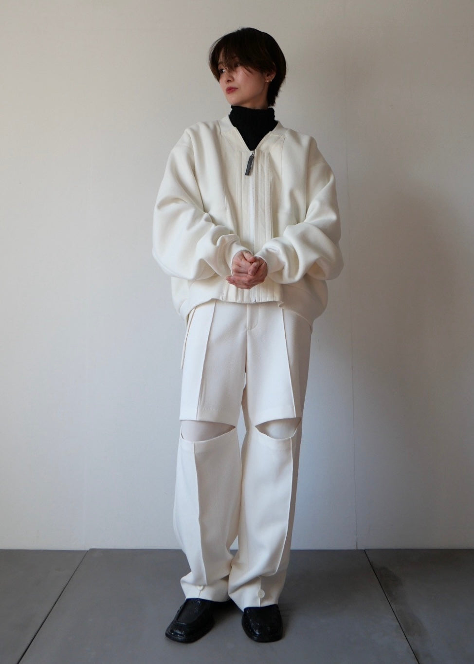 ドッキングボックスブルゾン_WHITE