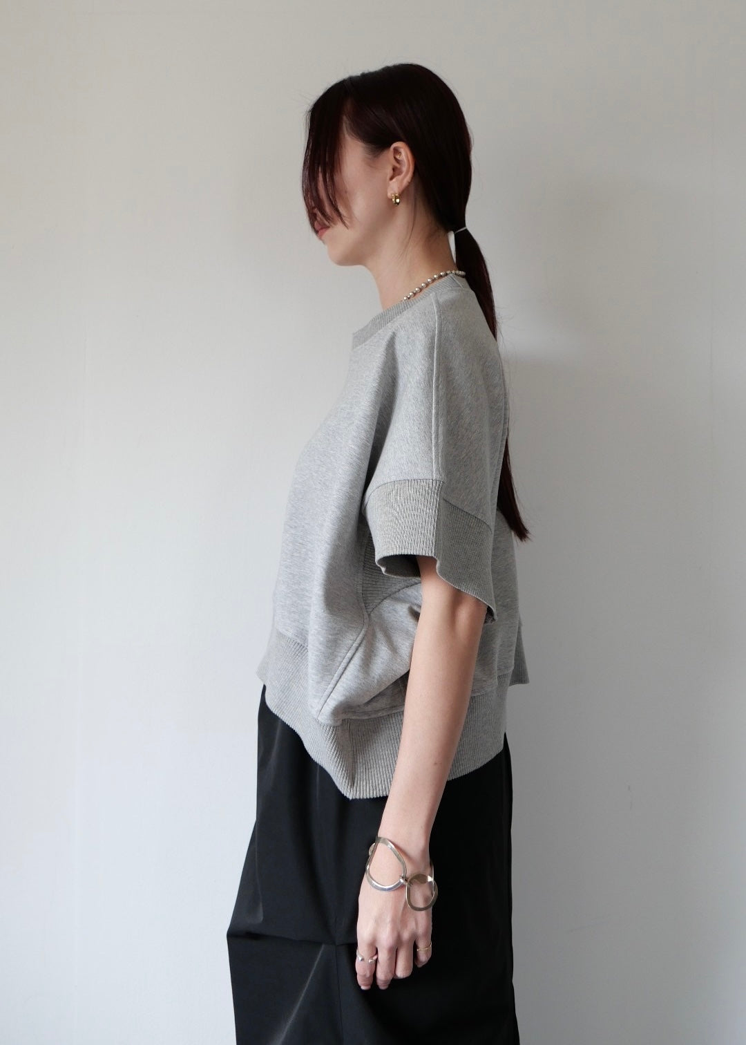 ショートスウェットトップス