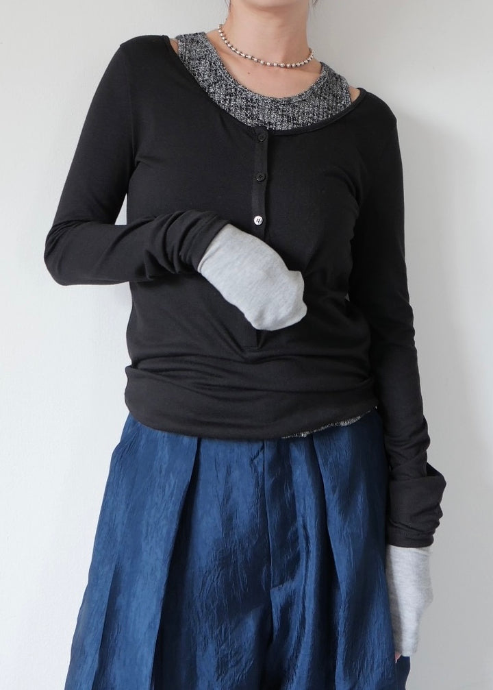 ミックスレイヤードトップス