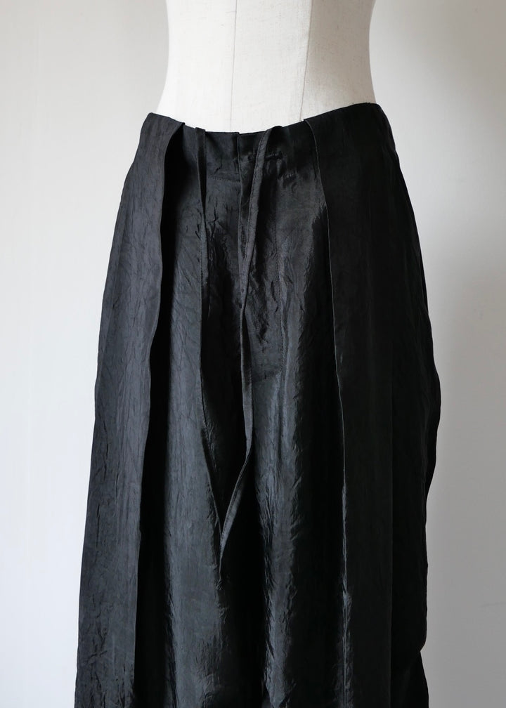ドレープサテンワイドパンツ
