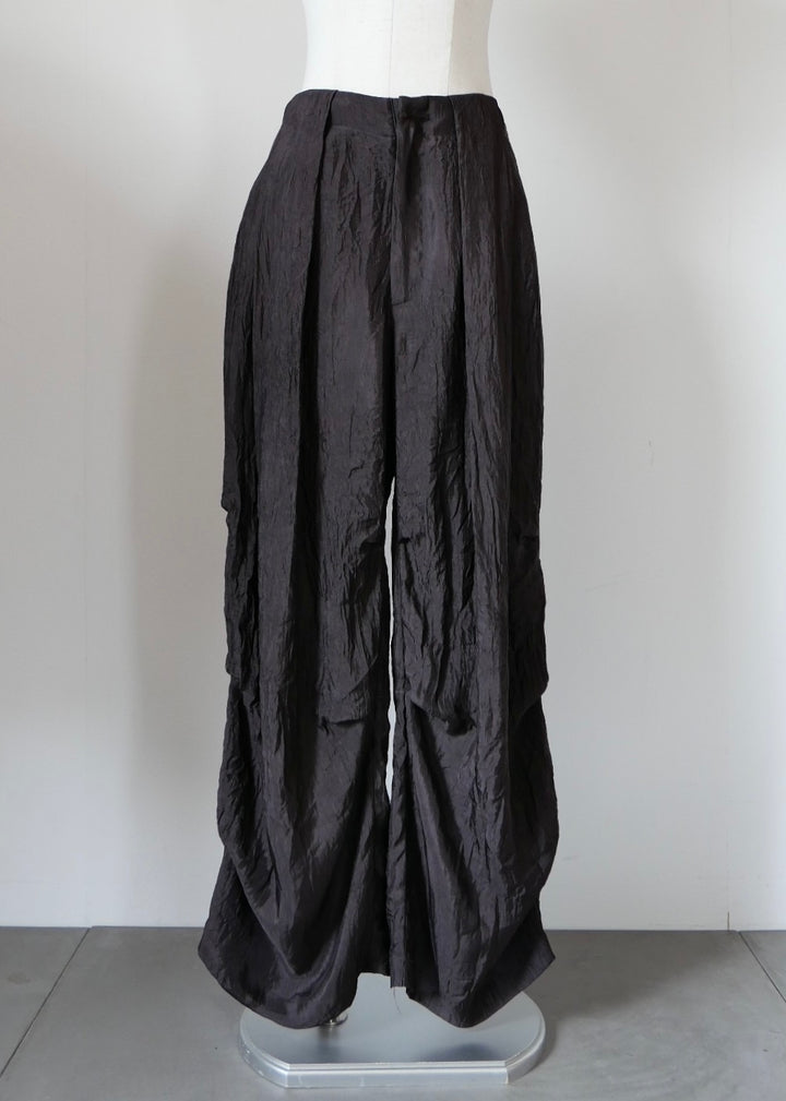 ドレープサテンワイドパンツ