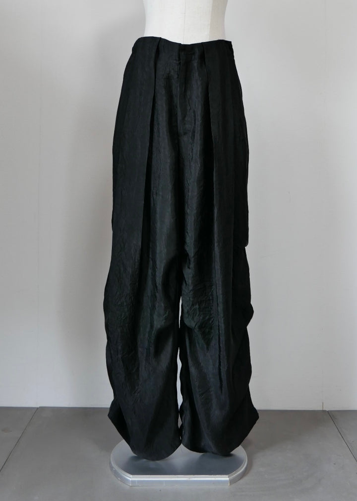 ドレープサテンワイドパンツ