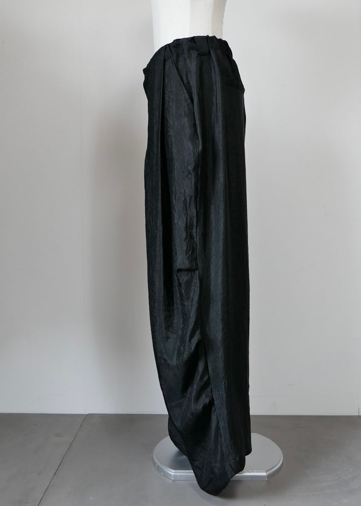 ドレープサテンワイドパンツ