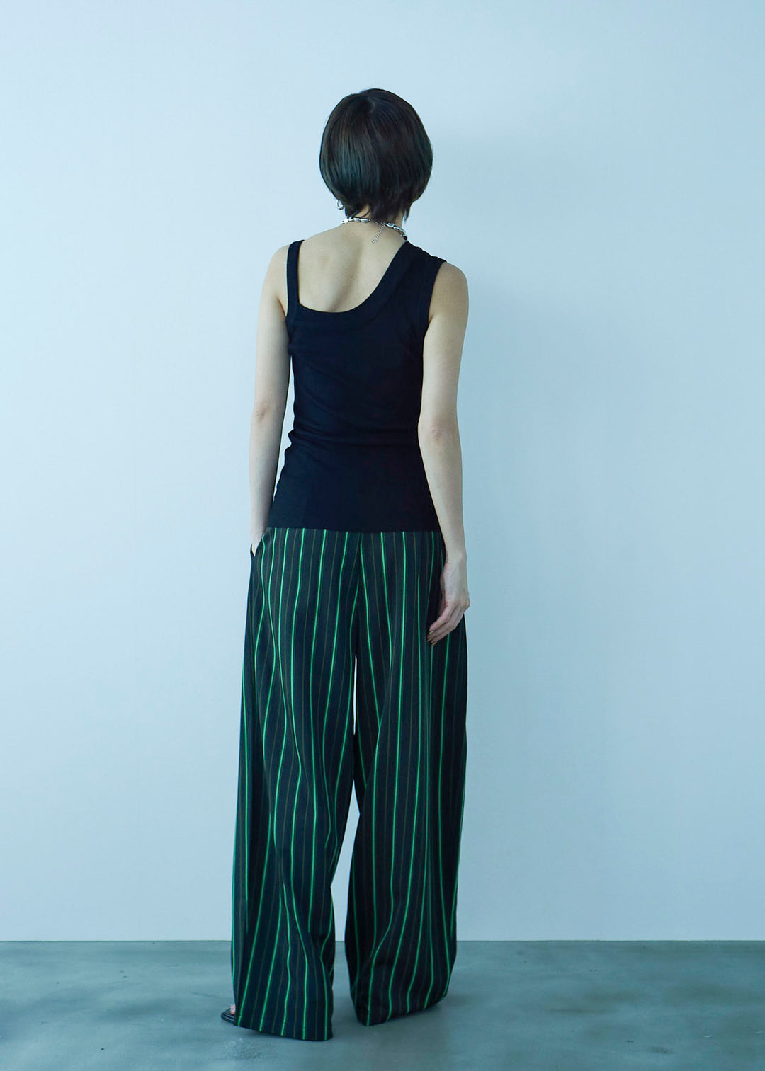 アシンメトリーニットタンクトップ