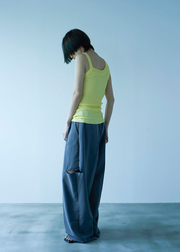 アシンメトリーニットタンクトップ