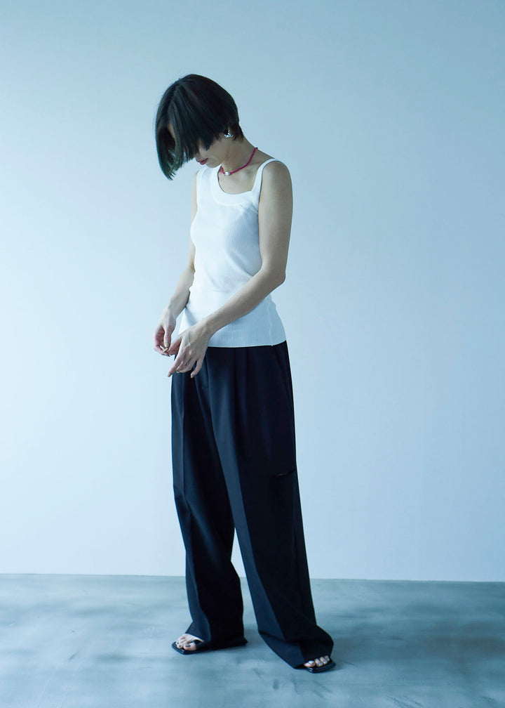 アシンメトリーニットタンクトップ