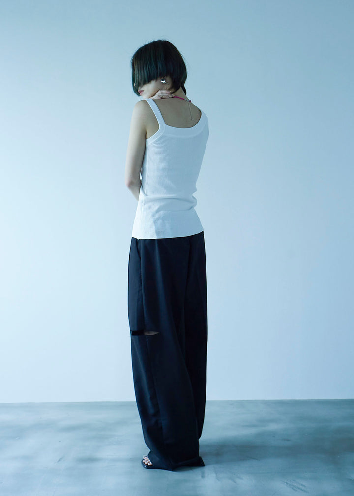 アシンメトリーニットタンクトップ